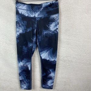Athleta Electric Sonar Capri‎ Leggings Womens XS Blue Gym Active Athletic 2015